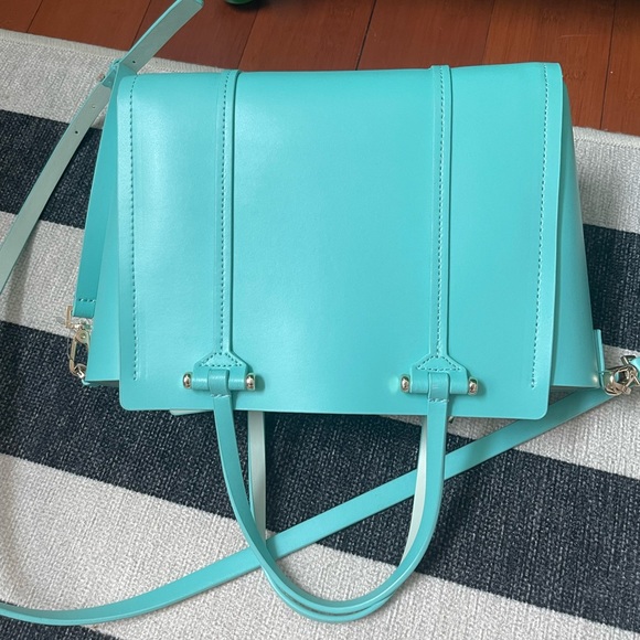 SOLD Kate Spade “aqua blue” crossbody satchel - Picture 7 of 7